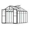 Polycarbonate Greenhouse, 8 X 10 Ft, Outdoor Greenhouse with 2 Vent Windows, Pavilion Styled Greenhouse with Hinged Door, Aluminum Large Walk-In Greenhouse Kit for outside Garden Backyard