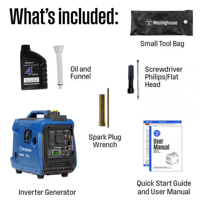 2,800-Watt Gas Powered Portable Inverter Generator with Recoil Start, LED Data Center, Quiet Technology