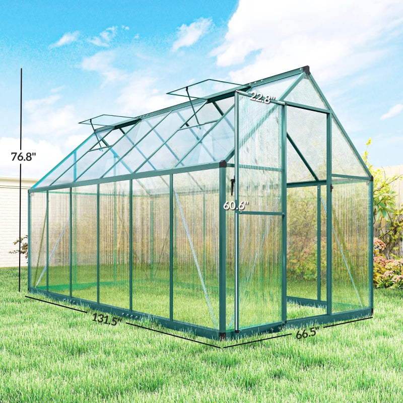 Convenient Walk-In Greenhouse Adjustable Roof Green House