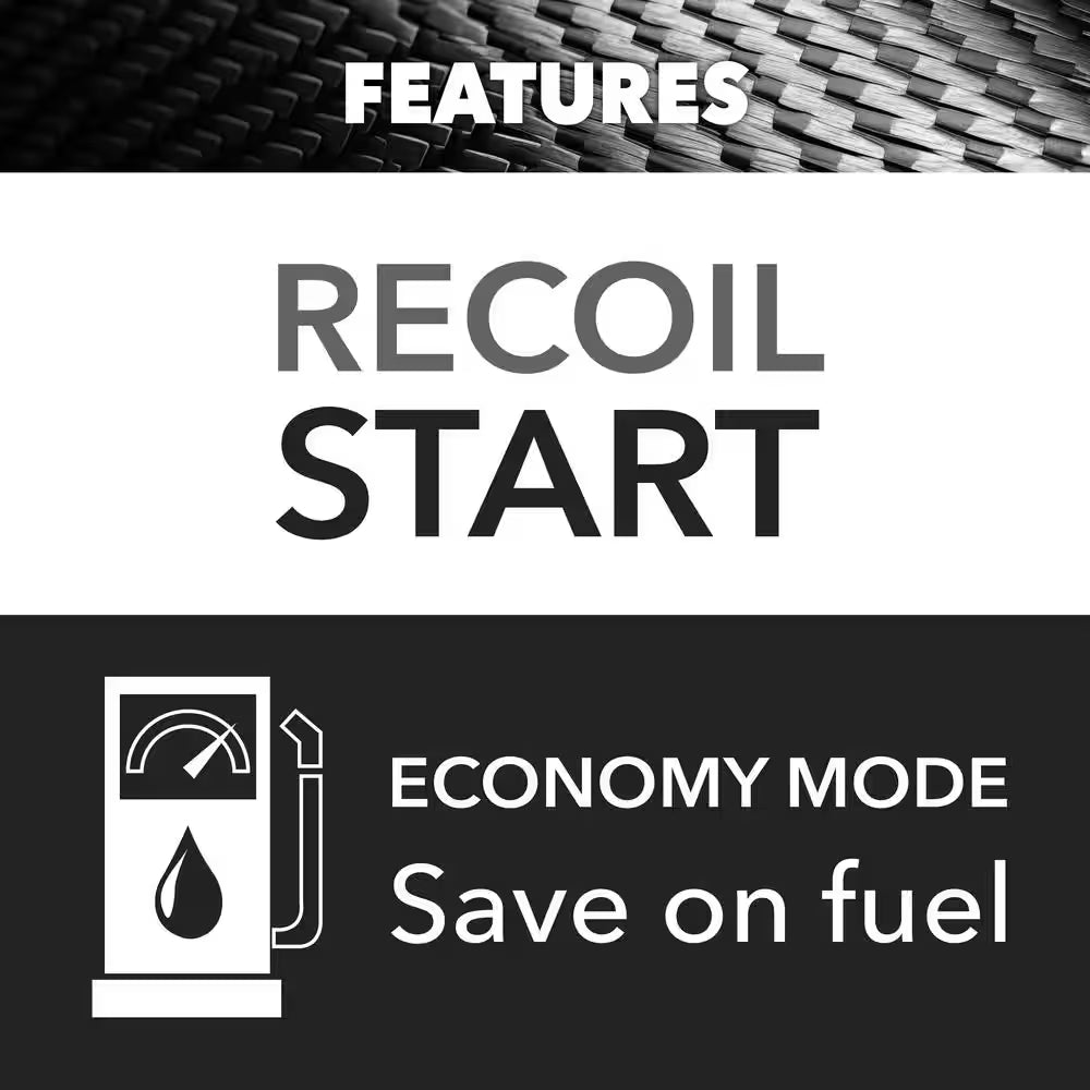 2,000-Watt to 2,400-Watt Recoil Start Portable Gasoline Powered Inverter Generator with CO Alert