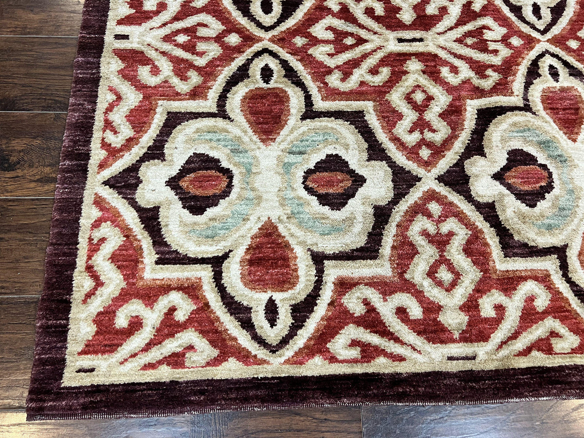 Portuguese Rug 9x12, Vintage Carpet, Handmade Wool Rug