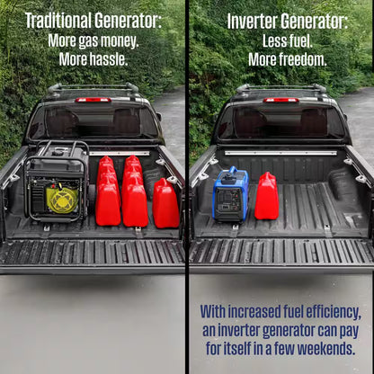 2,800-Watt Gas Powered Portable Inverter Generator with Recoil Start, LED Data Center, Quiet Technology