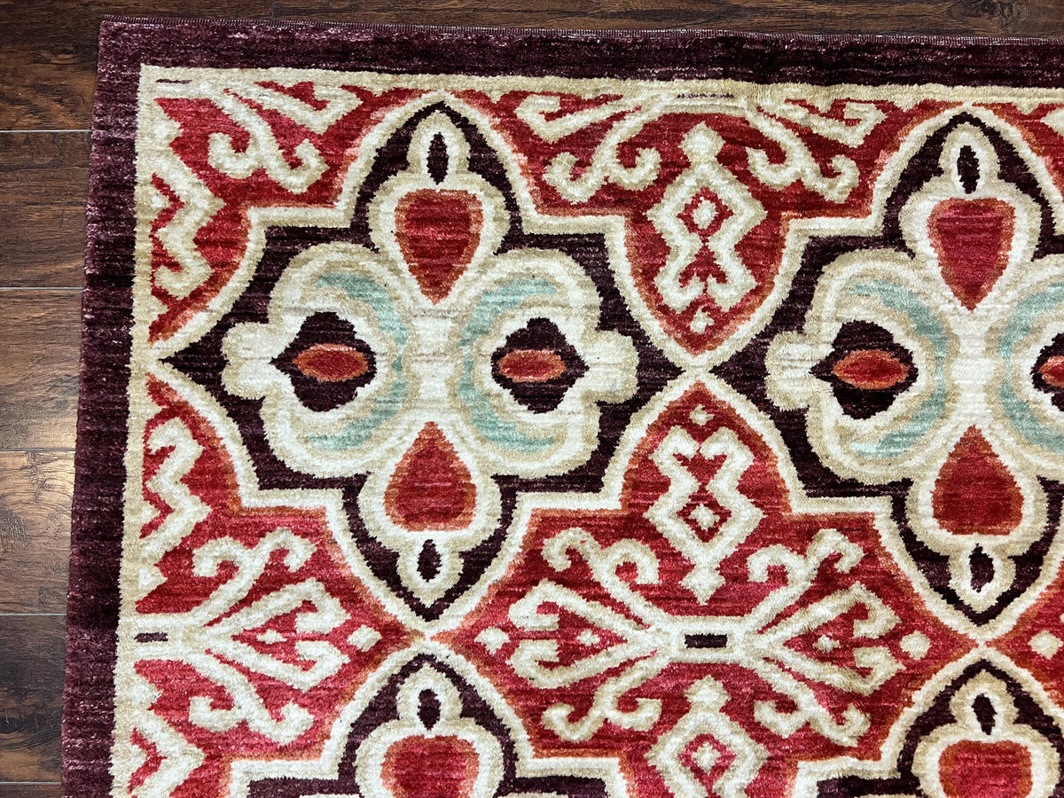 Portuguese Rug 9x12, Vintage Carpet, Handmade Wool Rug