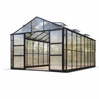 Polycarbonate Greenhouse Built for Year-Round Growing, Rain Gutters, 4 Roof Vents, Heavy Duty Aluminum Frame