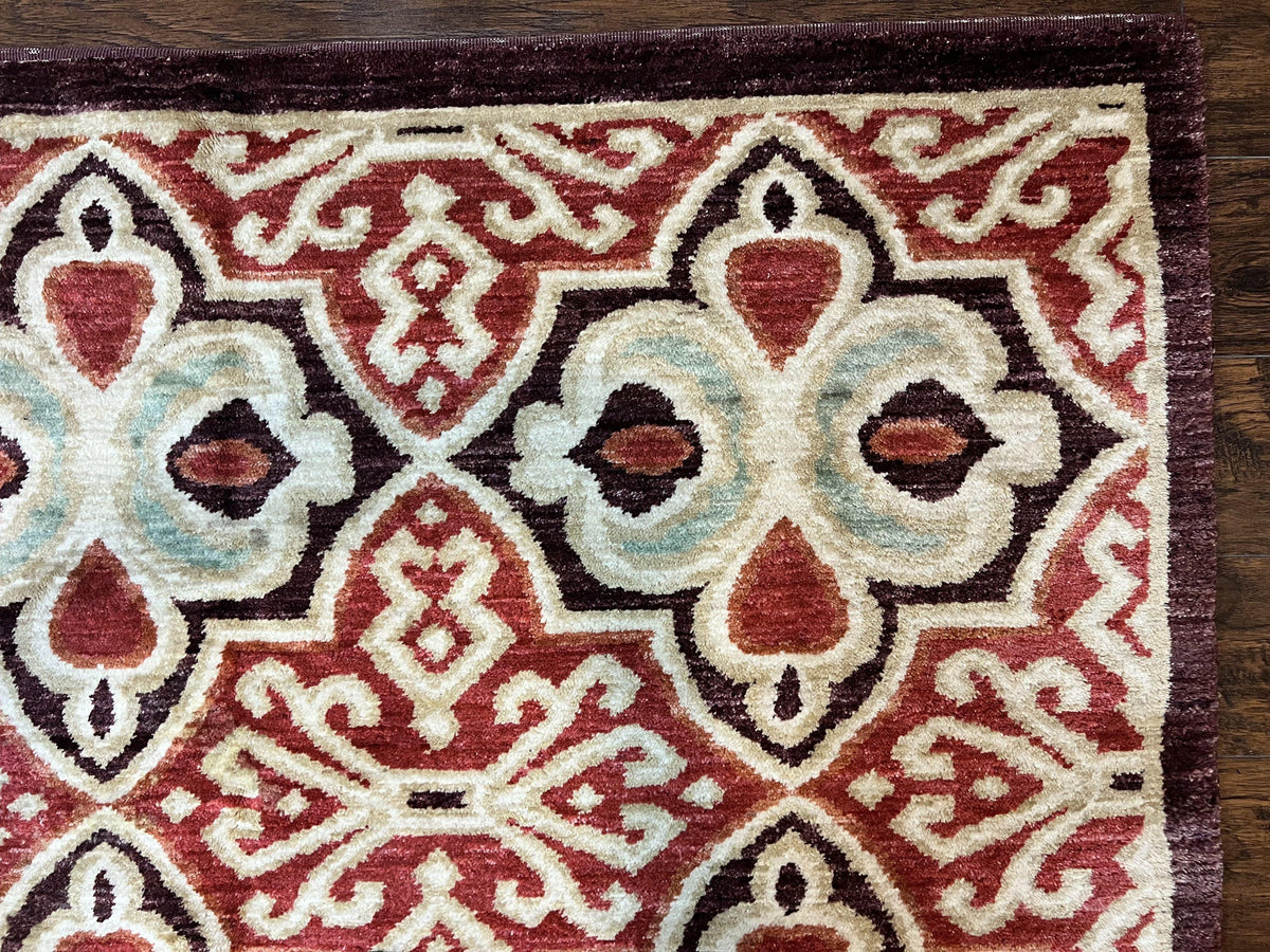 Portuguese Rug 9x12, Vintage Carpet, Handmade Wool Rug
