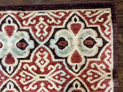 Portuguese Rug 9x12, Vintage Carpet, Handmade Wool Rug