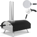 16 Inch Outdoor Pizza Oven – Portable Outdoor Pizza Maker for Backyard, Camping, or Tailgating – Stainless Steel Multi-Fuel Oven with Pizza Stone & Accessories