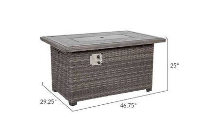 Tenaya 4-Piece Firepit Set with Swivel Rocking Chairs