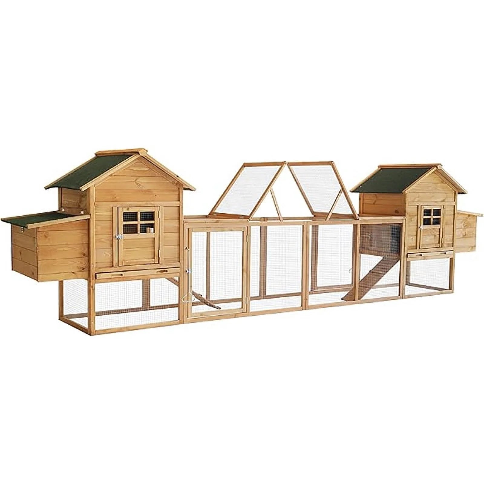 Outdoor Chicken Coop for 4-8 Chickens Wooden Hen Rabbit House Poultry Pet Hutch Run Cage